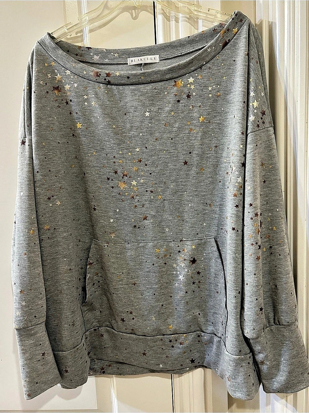 Blakeley Star Print Long Sleeve Sweatshirt Size Small